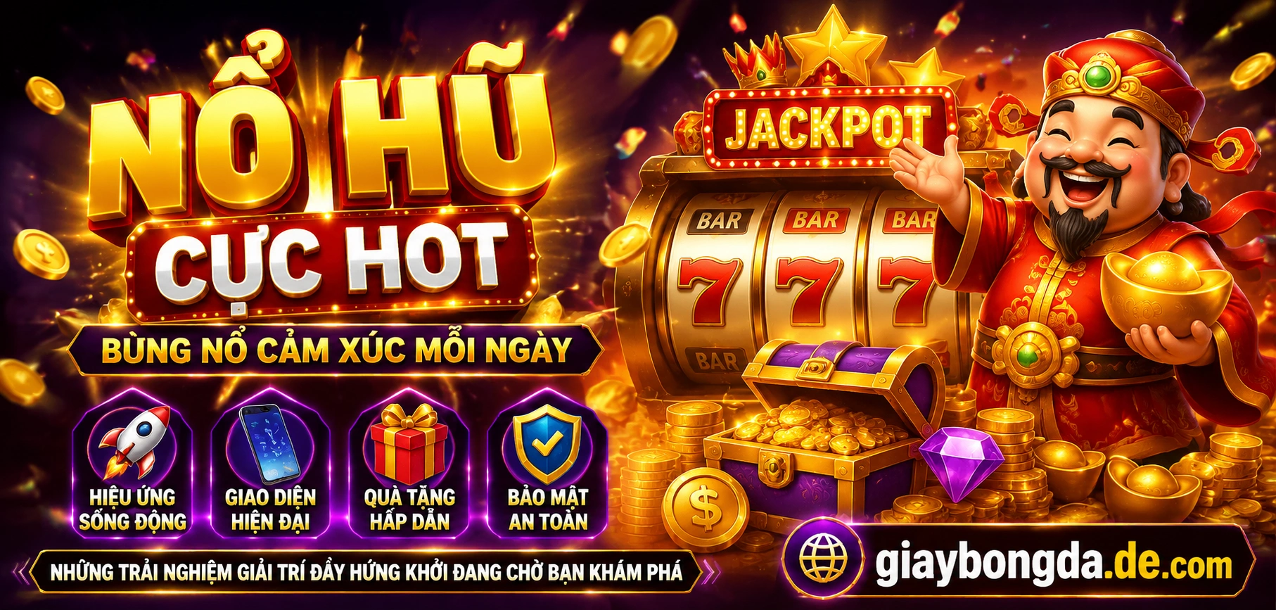 Khu nổ hũ slot game đổi thưởng với giao diện nổi bật
